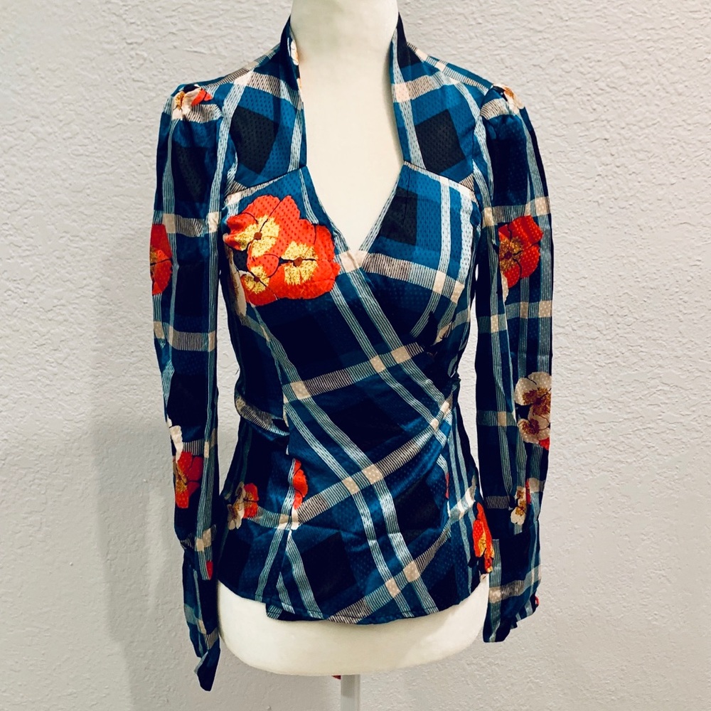 MOVING SALE Diane von Furstenberg Silk Wrap Blouse
